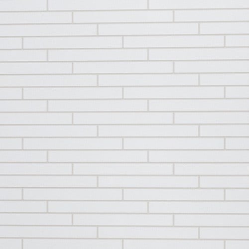 A white brick wall with another identical white brick wall behind it, creating a seamless, uniform appearance