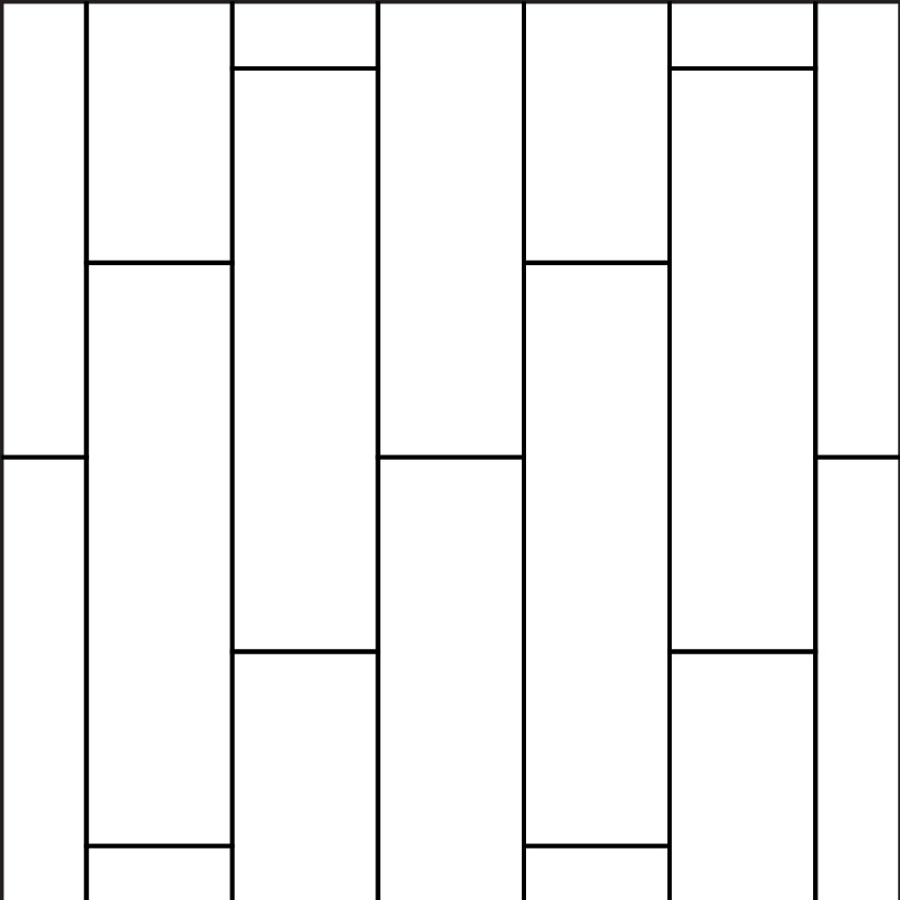 Black and white geometric tile pattern featuring alternating shapes and designs, creating a visually striking effect