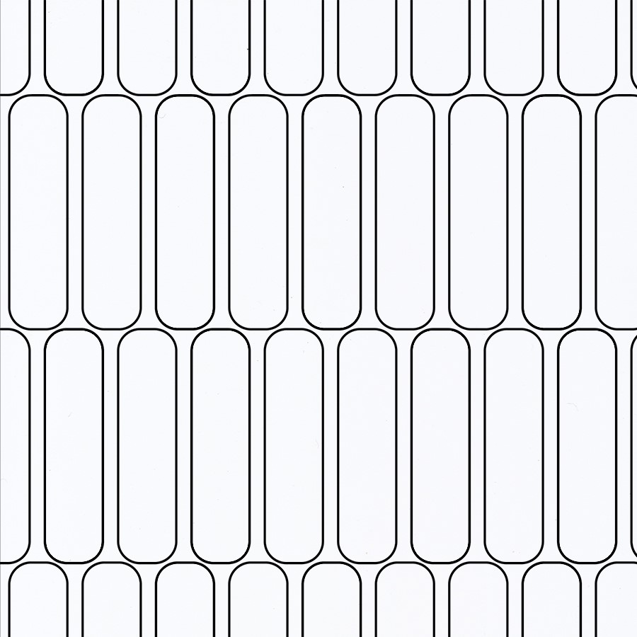 White and black patterned wallpaper featuring a grid design with intersecting lines